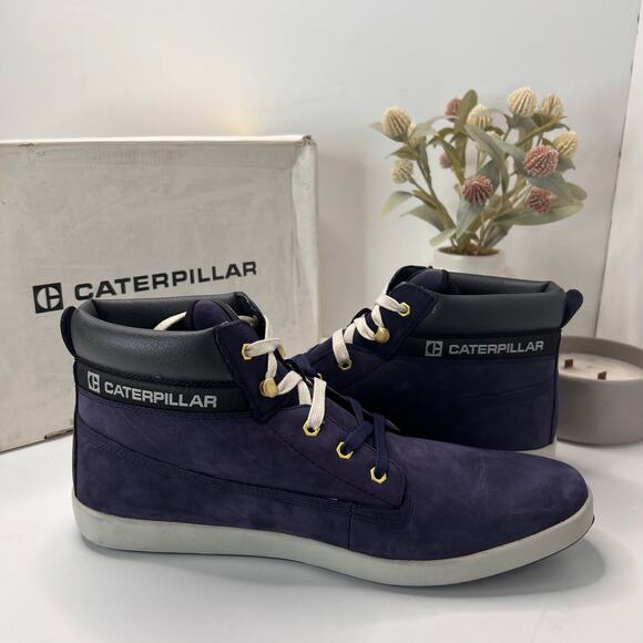 Caterpillar Poe Chukka Suede Leather Boot Evening Blue P717727 Men\'s 12 M NWD